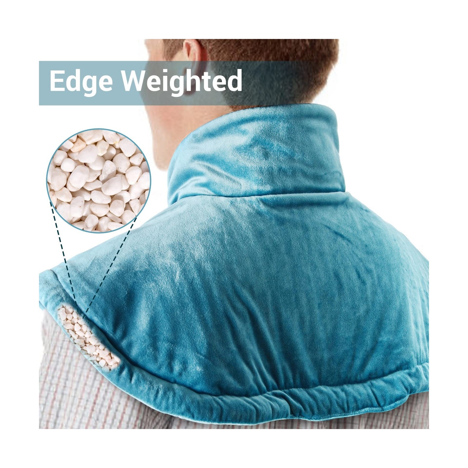 Weighted Heating Pad for Neck and Shoulders Pain Relief, 2lb El… FAST USA SHIP
