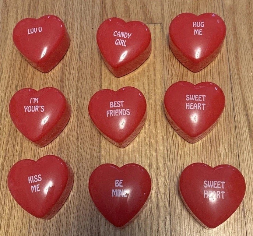 Valentine’s Day 2″ Heart Container Box Fillable Crafts Conversation Lot Gifts
