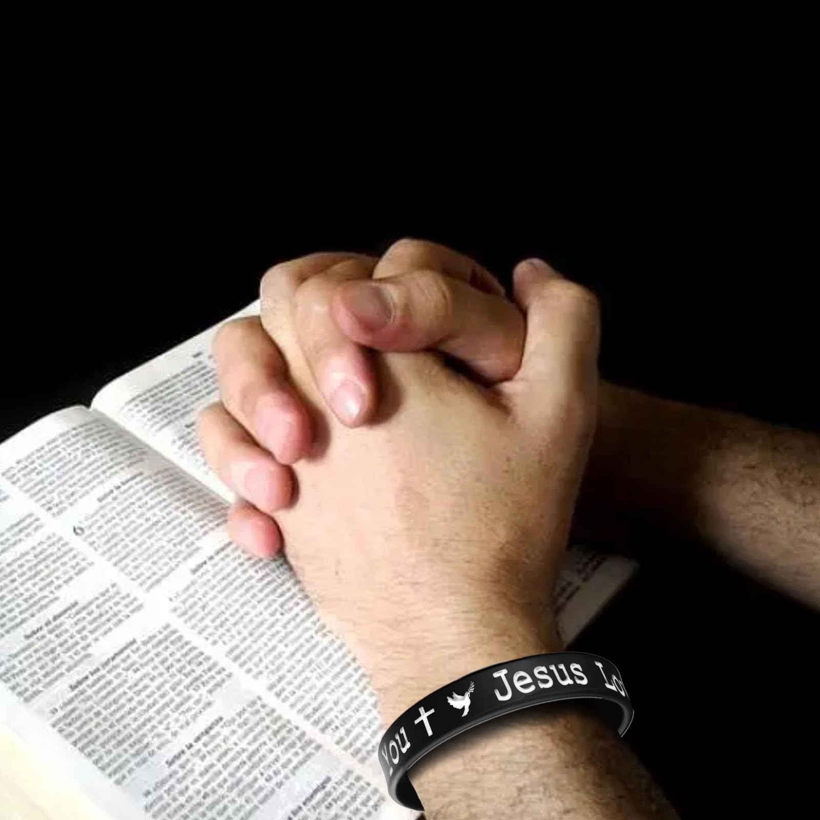 ZIQON 36 PCS Jesus Loves You Silicone Wristbands Colorful Medium,