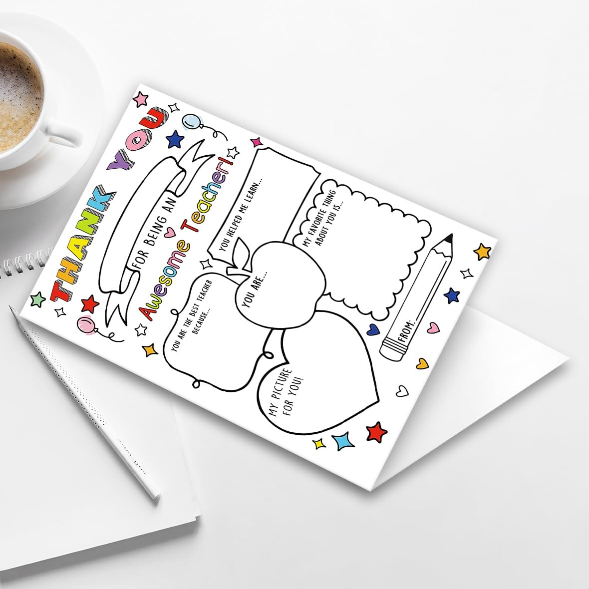 Hongshan Thank You Card for 20.5cm x 13.5cm / 8″ x 5.3″ (folded), hs-169
