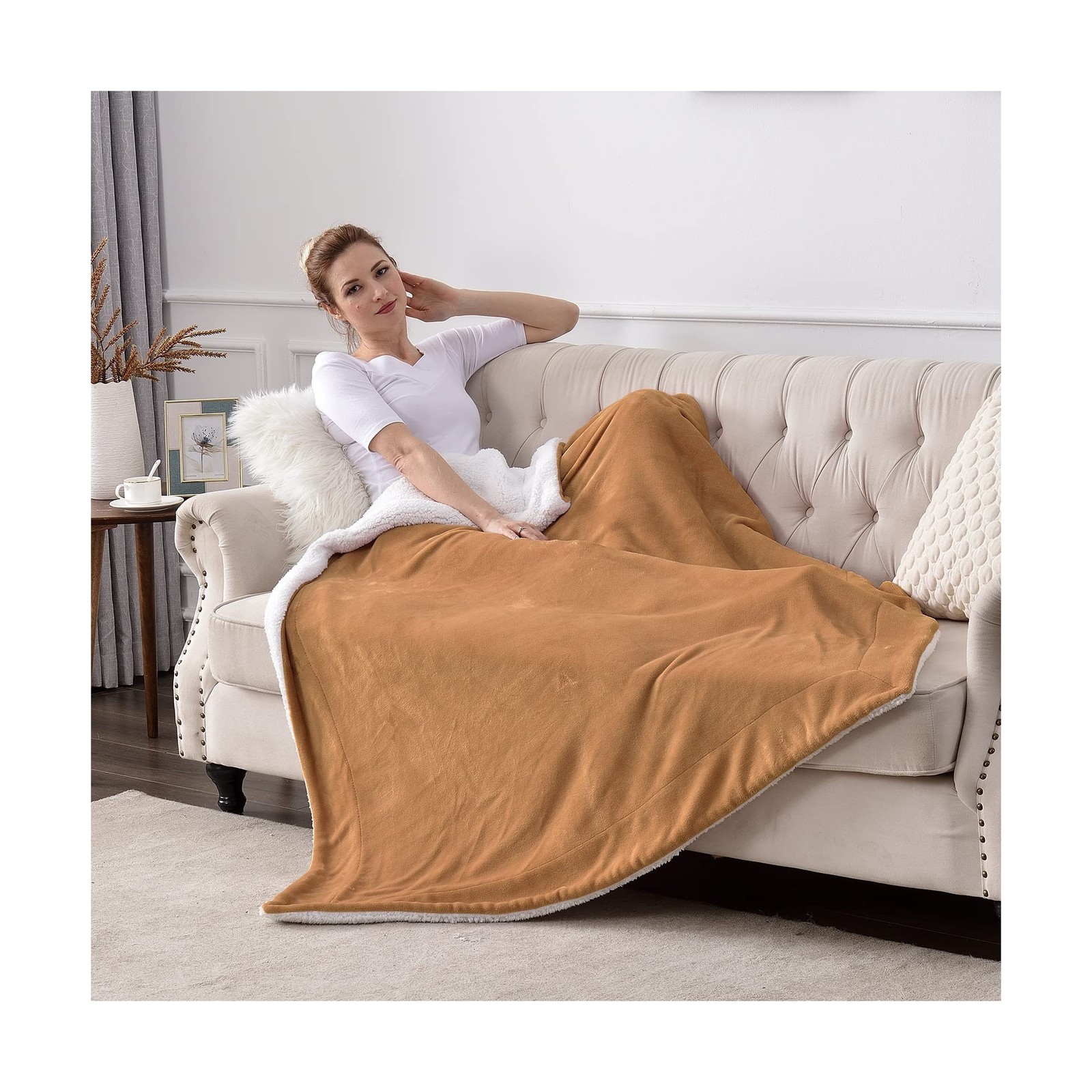 SOCHOW Sherpa Fleece Throw Blanket, Double-Sided Super Soft Lux… FAST USA SHIP