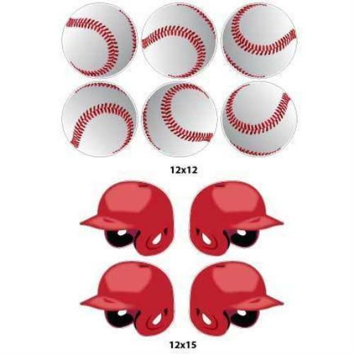 Baseballs and Helmets Yard Signs & Decorations 10 piece set – FREE SHIPPING