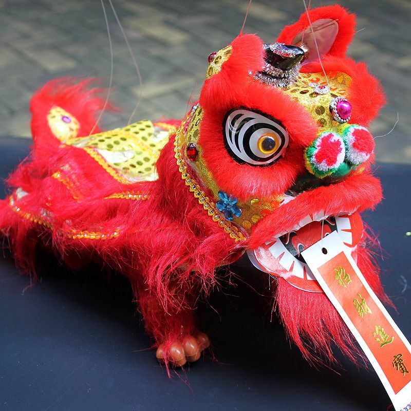 提线木偶狮子Puppet lion thread toy Chinese characteristics Folk traditional lion dance