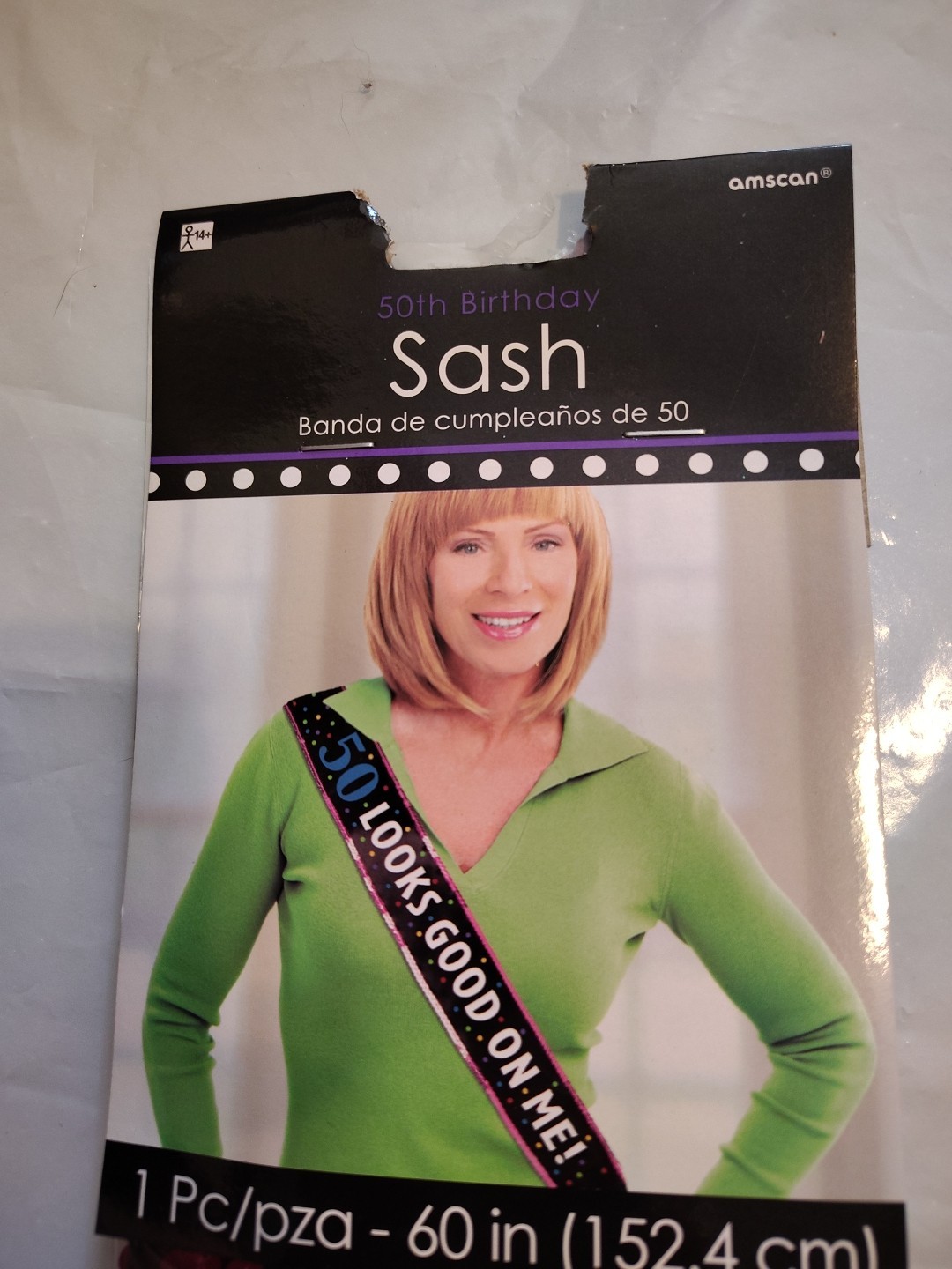 50th BIRTHDAY Fabric Sash 60in / 152.4cm Party Celebration Novelty | NEW
