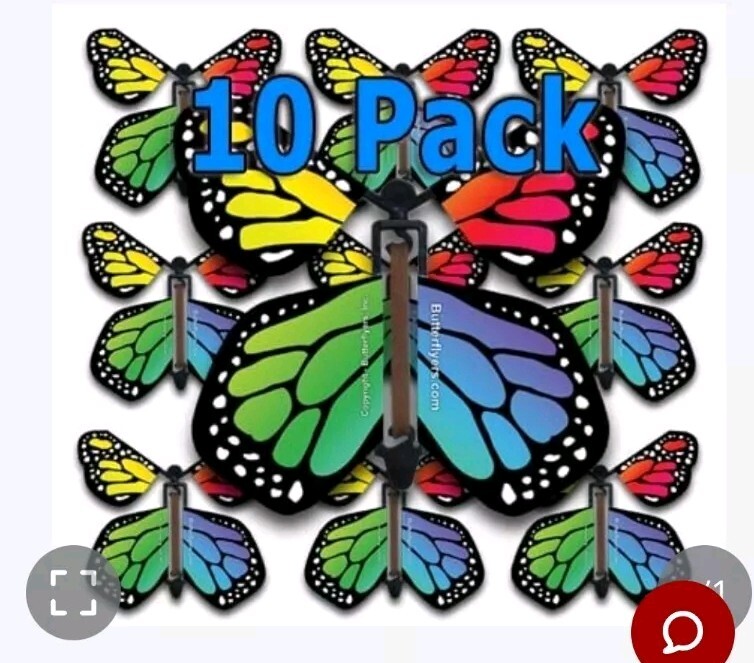 Butterflyers Butterflies New Wind Up Set Of 10 Put In Card,book,box