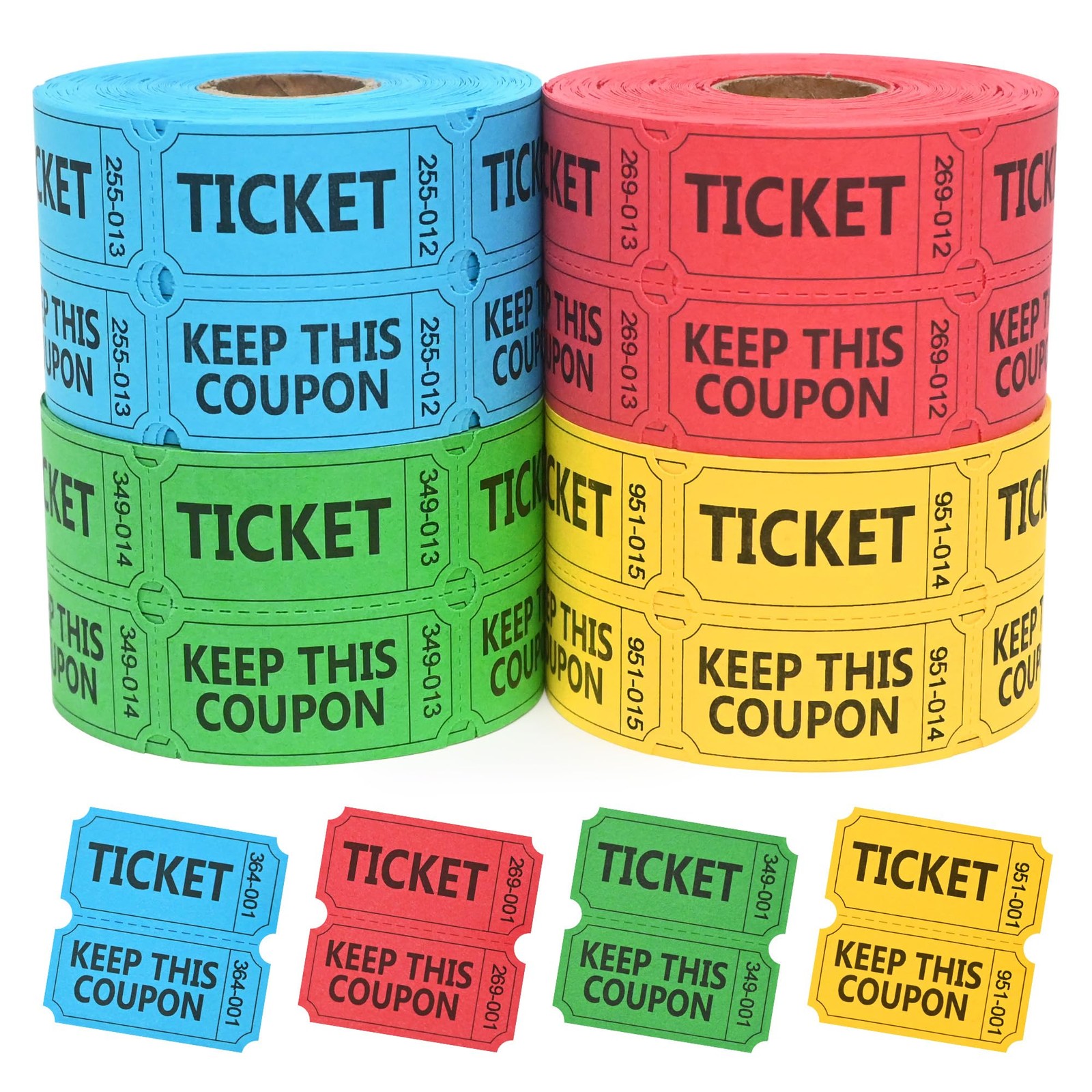 2000 Raffle Tickets Double Roll, Raffle Tickets Roll with Name and Number, fo…
