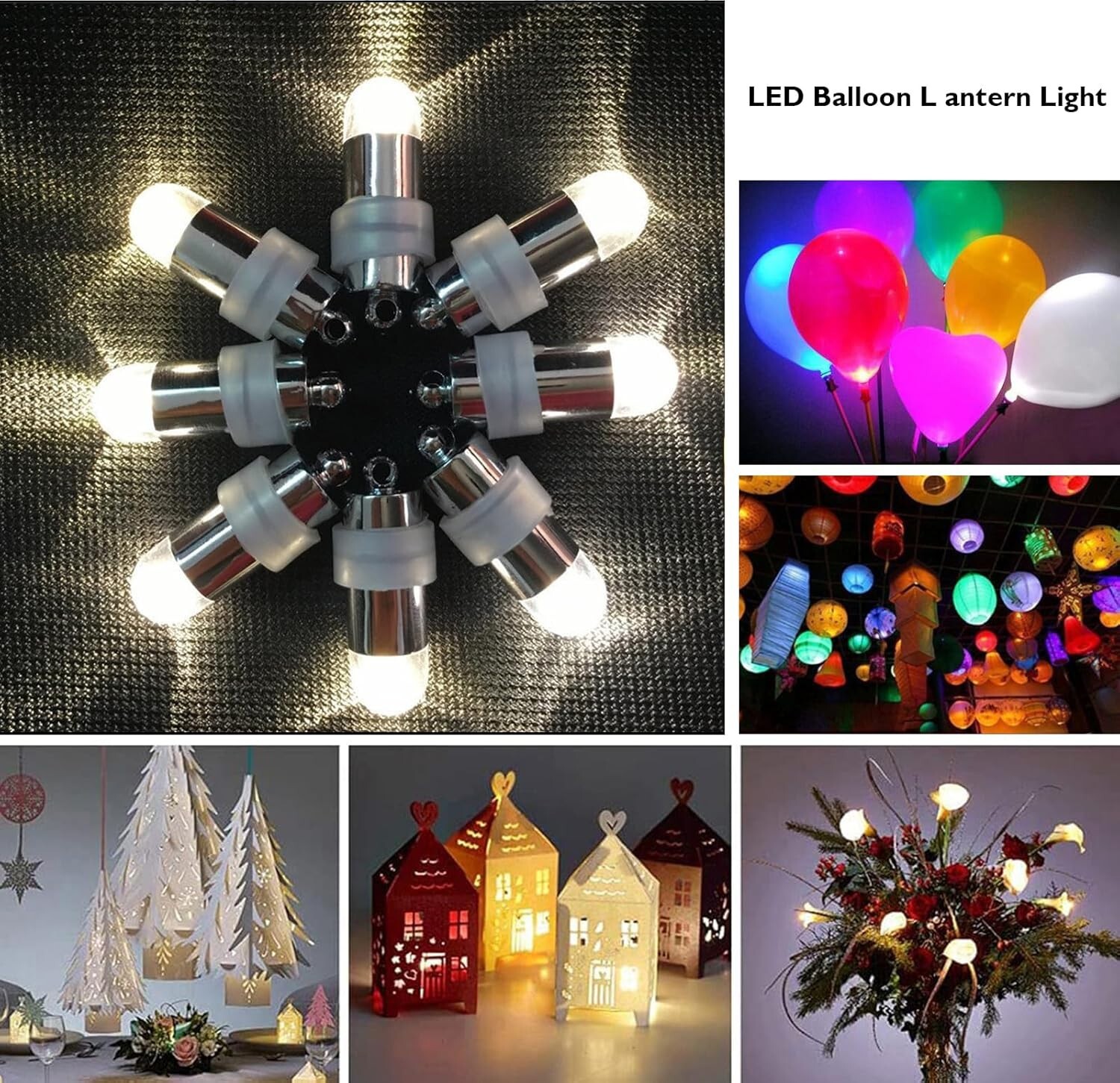 30 LED Lights for Party Birthday Paper Lantern Balloon Wedding Christmas (cold)