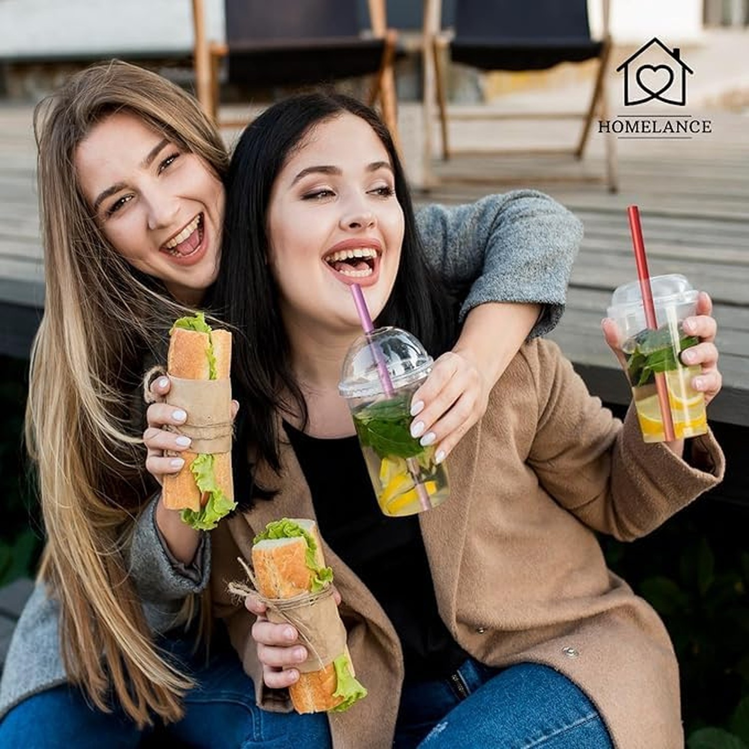 400 Pcs Multi Colors Jumbo Smoothie Straws Disposable Milkshake Straws Jumbo,…