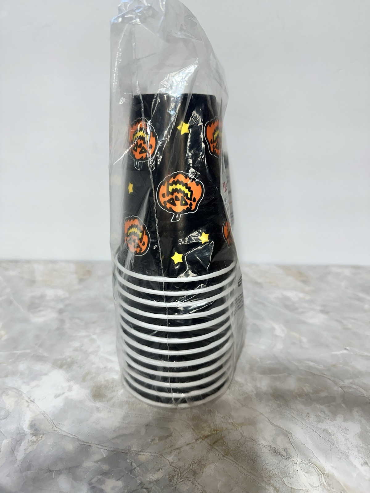 Vintage Hefty Halloween Pumpkin Cups 24 Made In USA 90’s Party Cup