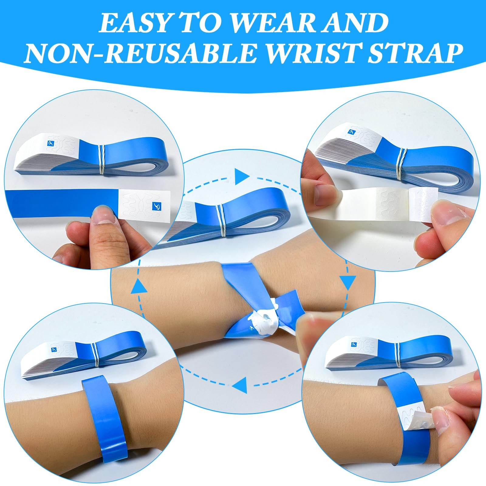 600 Pcs Colored Paper Wristbands Disposable Party Bracelets for Events