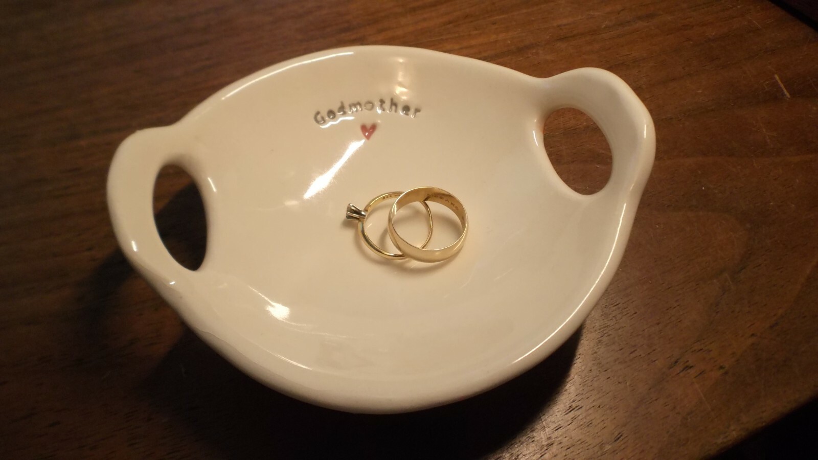 Godmother Gift Christening Heart Mini-Tray