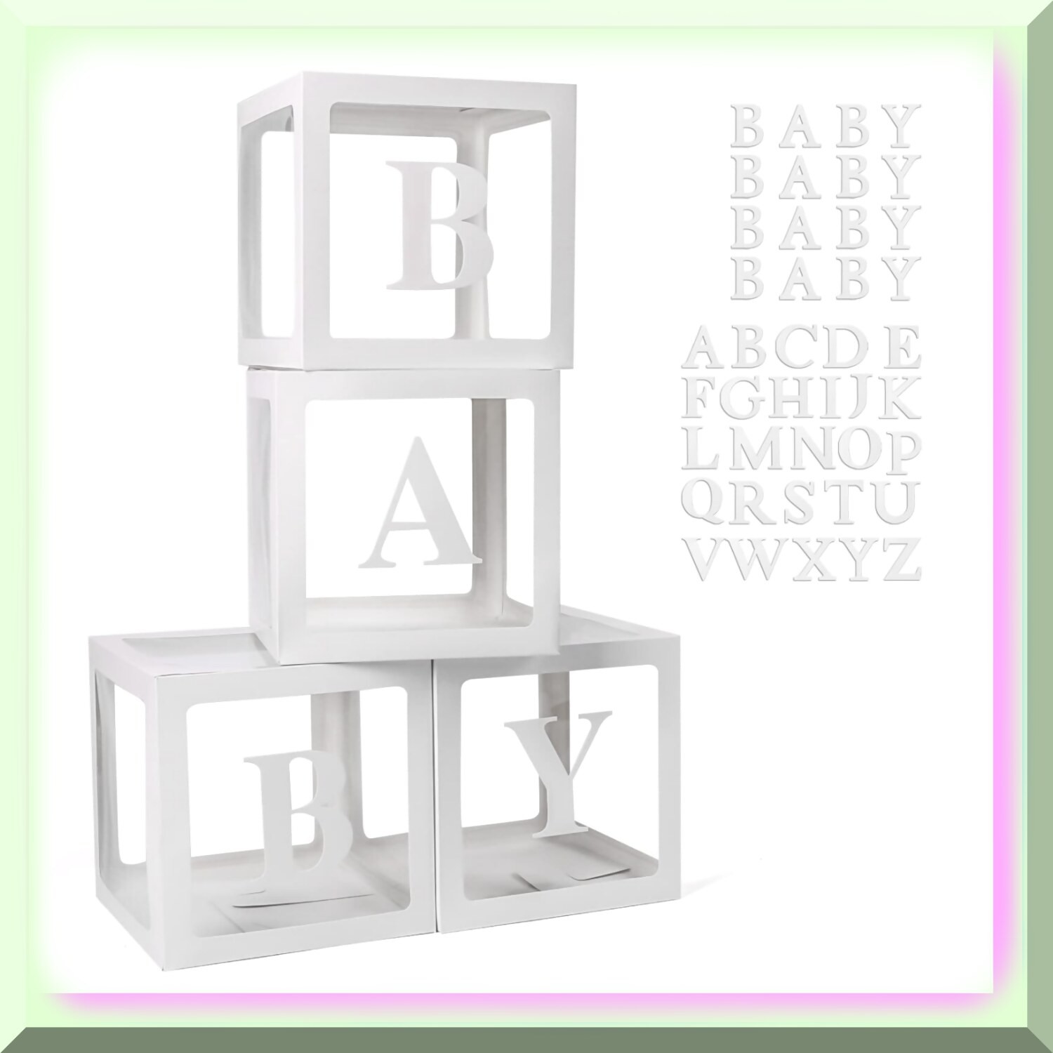 42pc Baby Shower Letter Balloon Box Set
