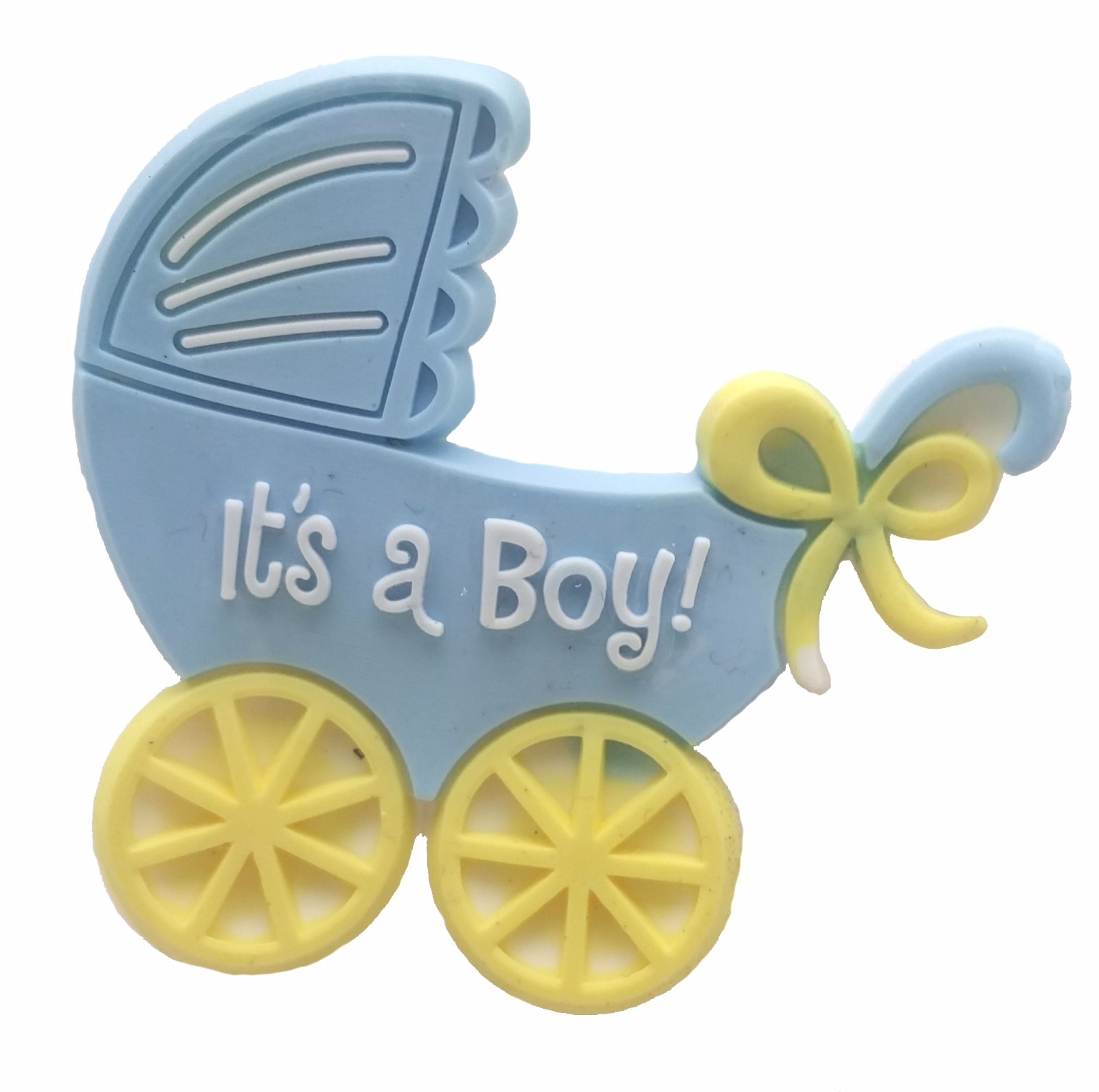 12 Flexible Blue Blue Buggy baby shower favors appliques – 4 pk of 3