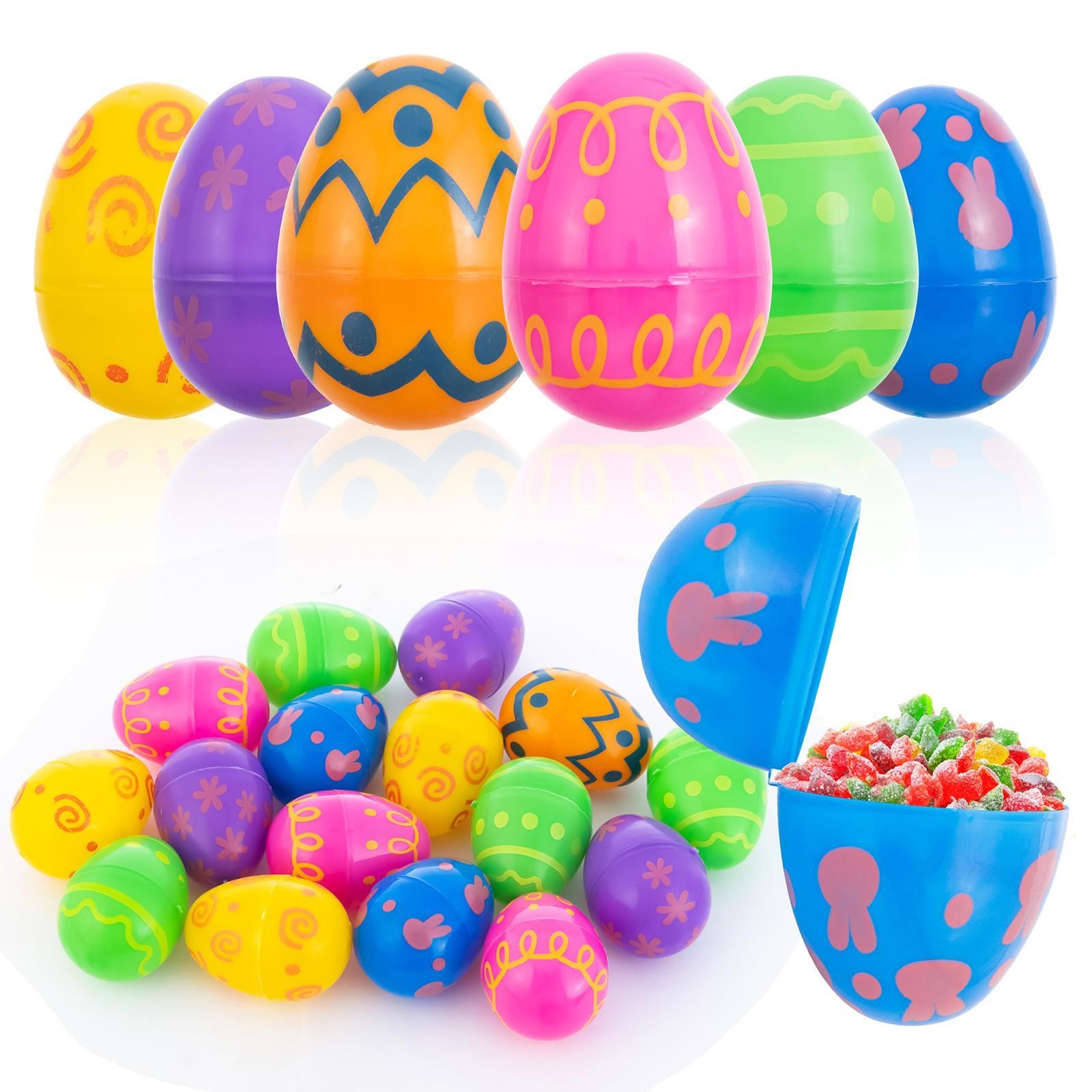 24 Pieces Fillable Easter Eggs Versatile for Easter Egg Hunt Basket Stuffers