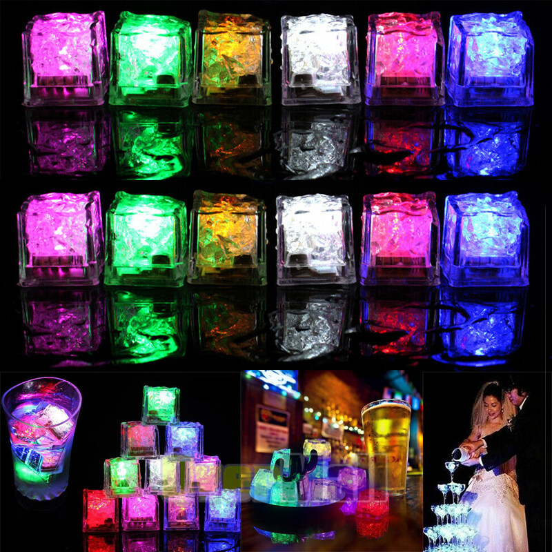 4-120x Light Up Ice Cube for Drinks Multi-Color LED Ice Cubes for Ice Cube Light