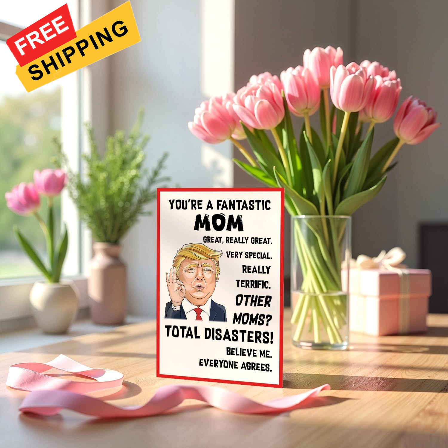 You’re A Fantastic Mom – Mothers Day Gift Card, 13.46 cm x 20.32 cm, Card 01