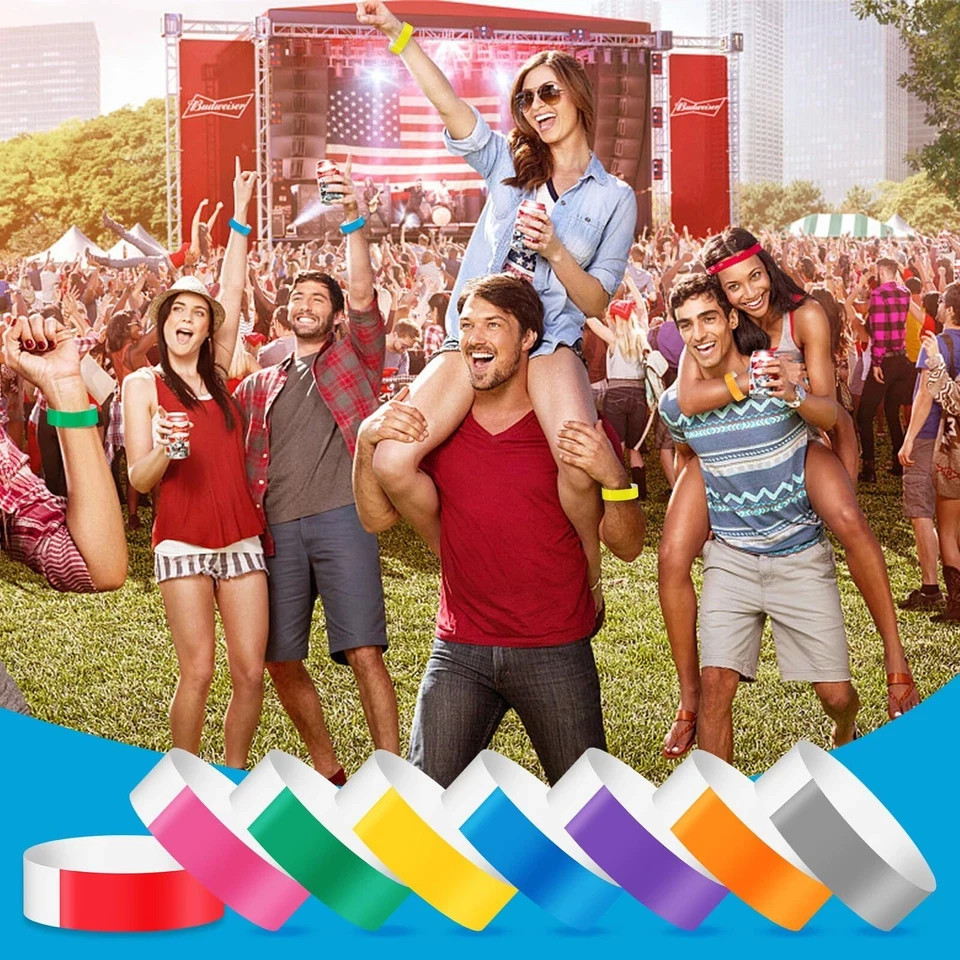 800 pulseras impermeables multicolores para eventos, conciertos y fiestas