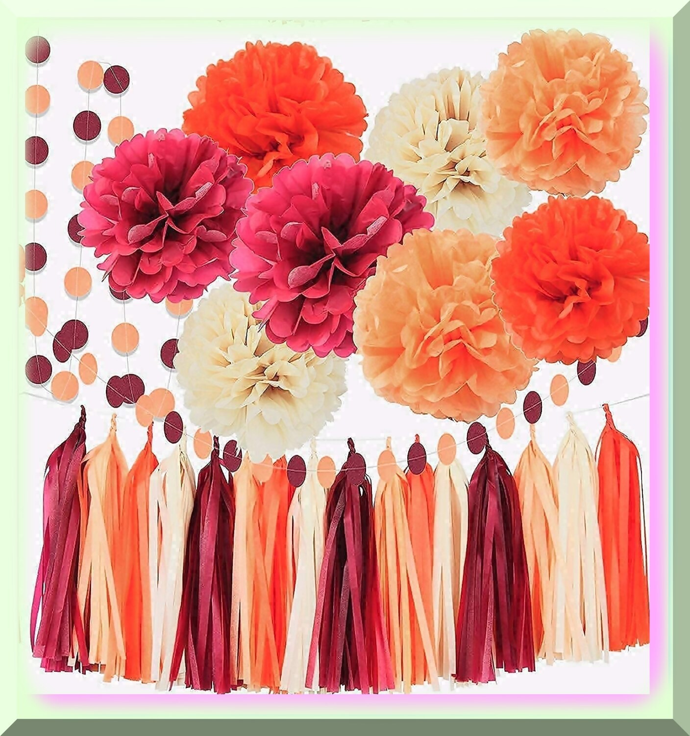 Autumn Fall Decor Burgundy Orange for Events