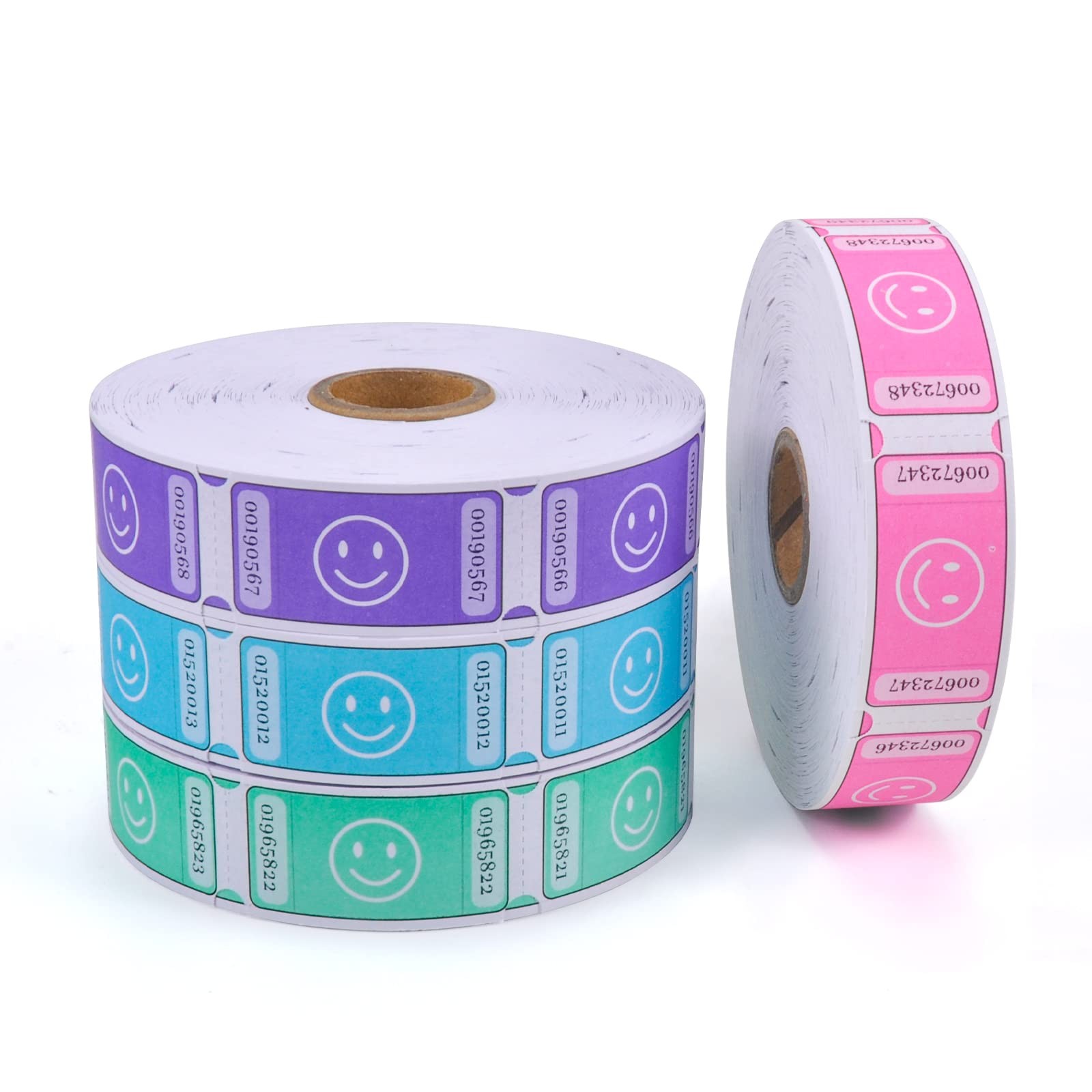 4000 Assorted Raffle Tickets – Each 1×2 Inch, 1000 Tickets Per Roll, 4 Rolls …