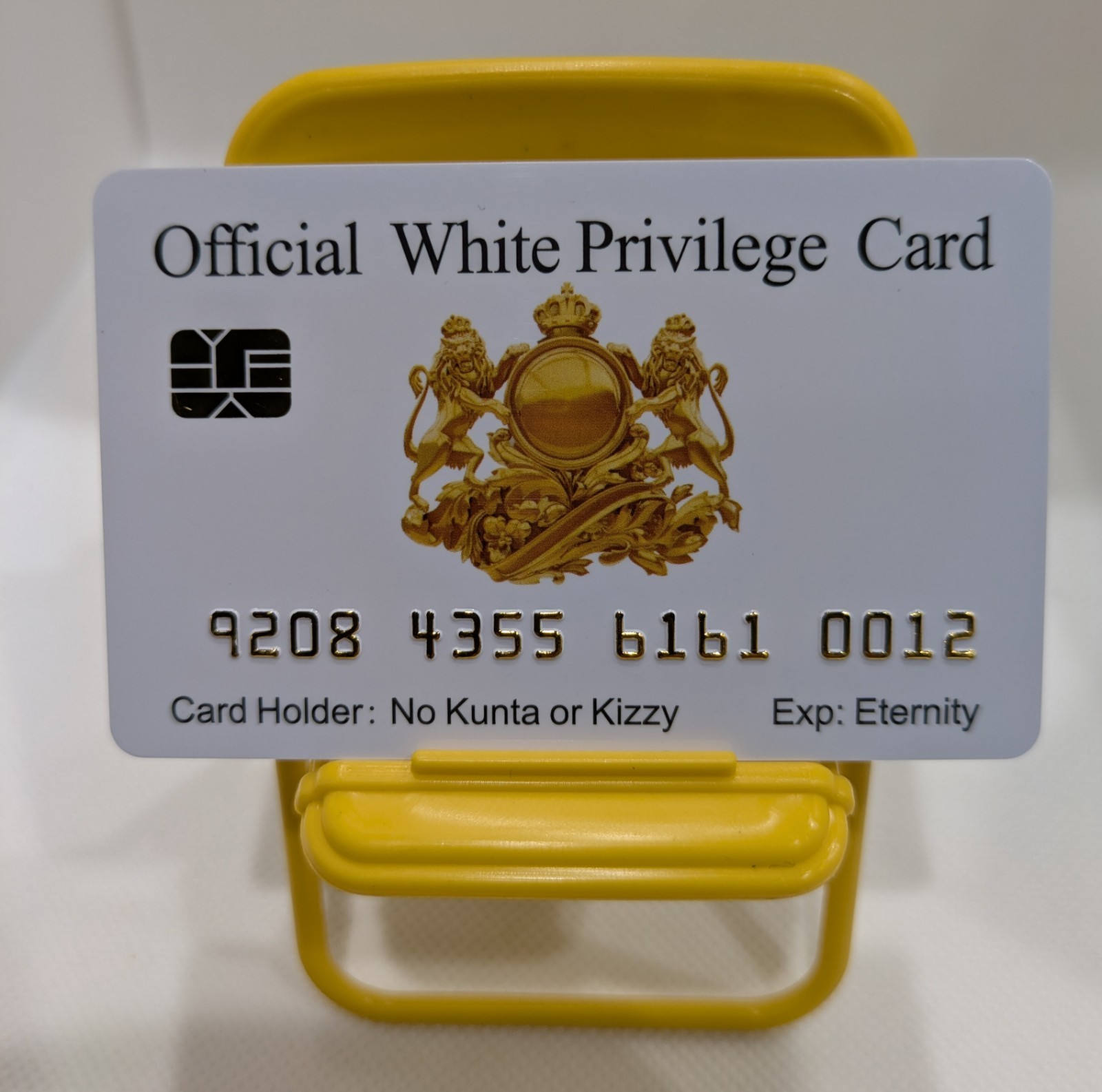 White for Privilege Funny Fake Bankcard 8 COUNT. Free Shipping