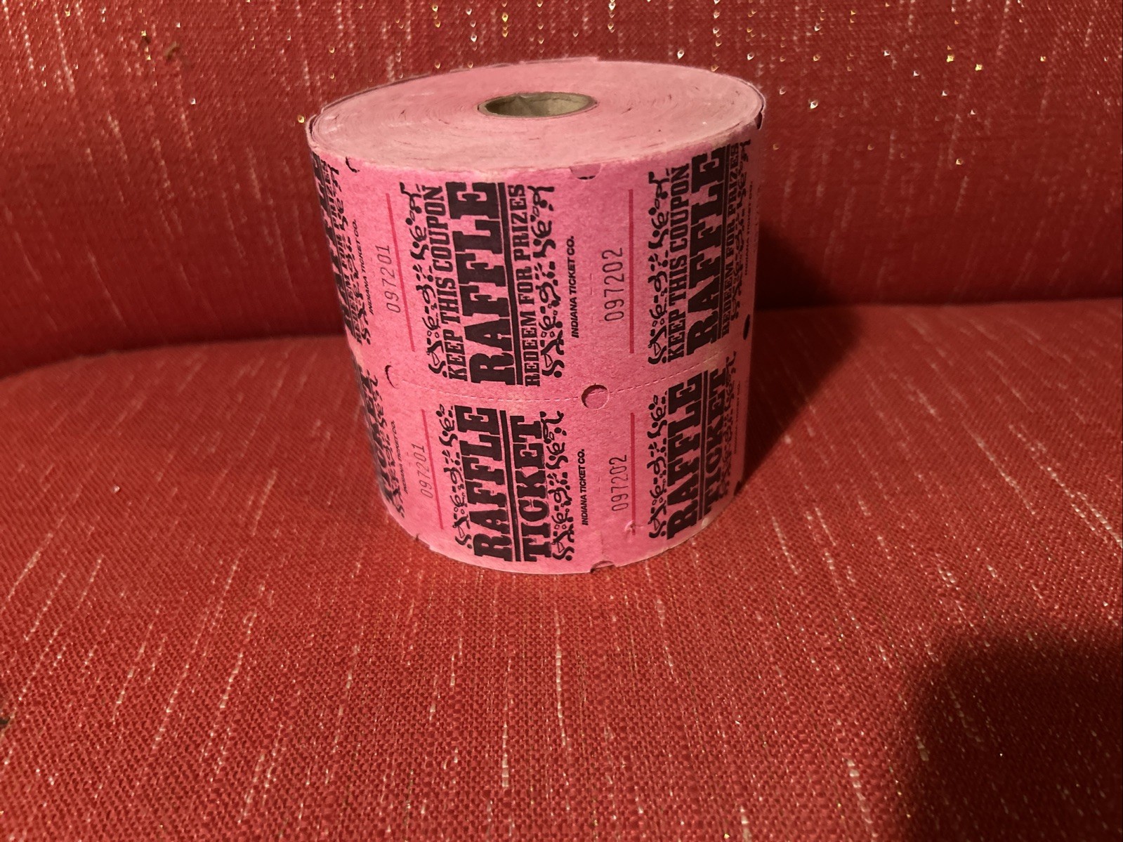 Raffle Tickets Roll of 1000 Marquee 50/50 Style Double Stub Split the Pot New