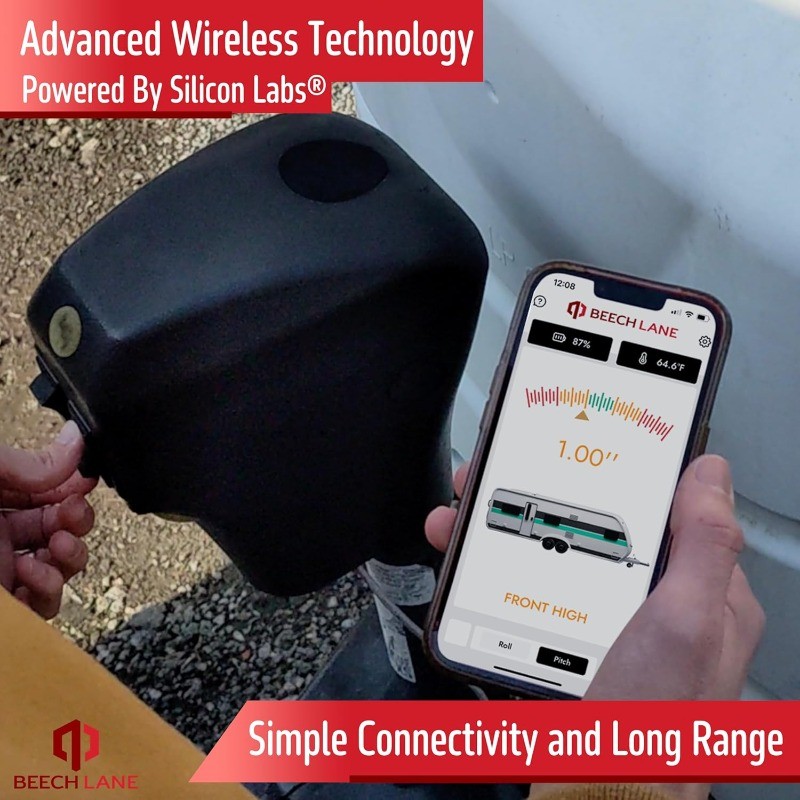 Wireless RV Leveling System, Made in the USA, User-Friendly Phone App Real-Time