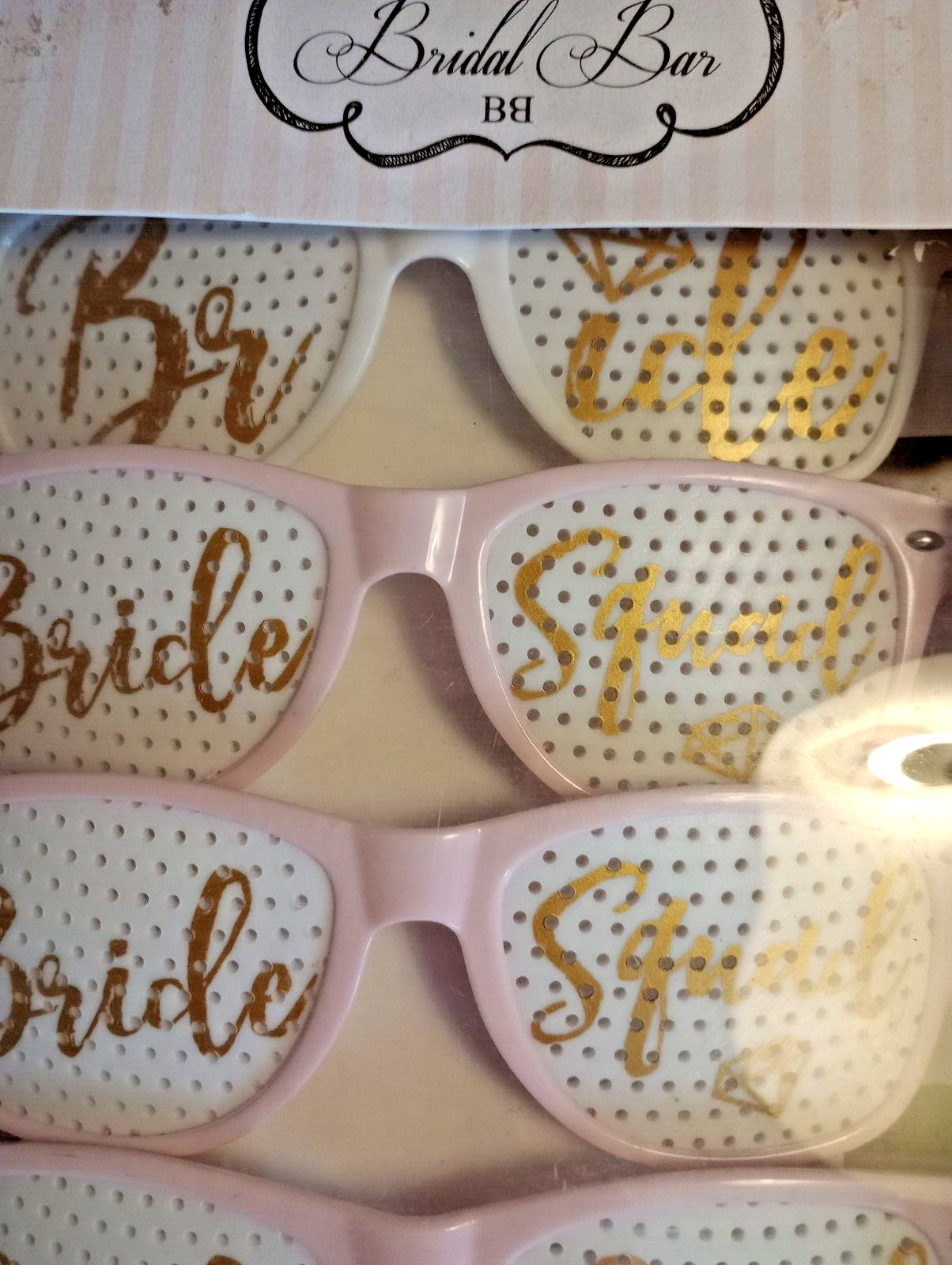 7 pc Bridal Bar Bridal Party Sunglasses – 1 Bride and 6 Bride Squad ~ NEW in box