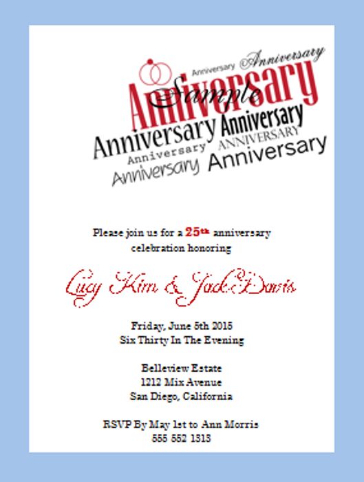 100 Personalized Custom Anniversary Party Bridal Wedding Invitations Cards