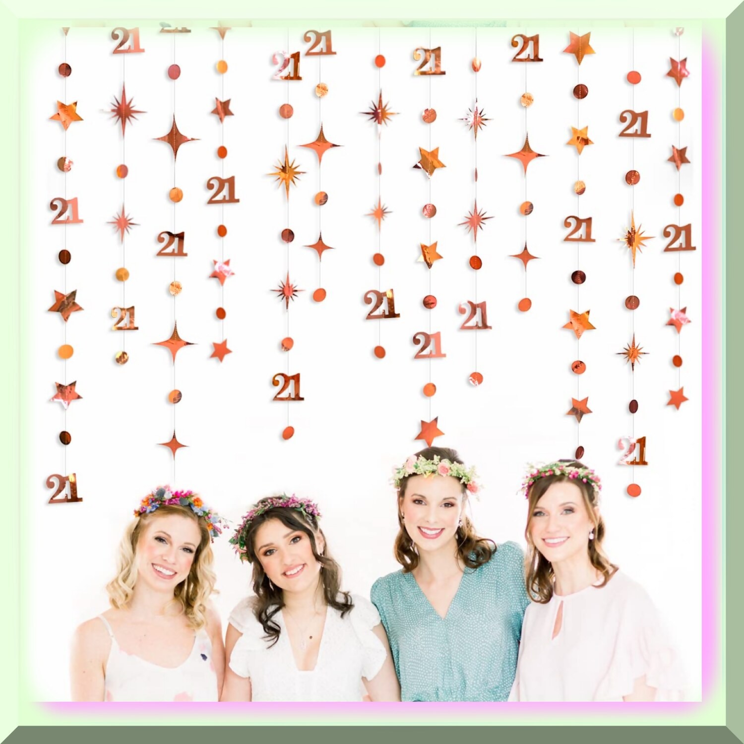 Rose Gold Celebration Kit with Dot Garland and Stream