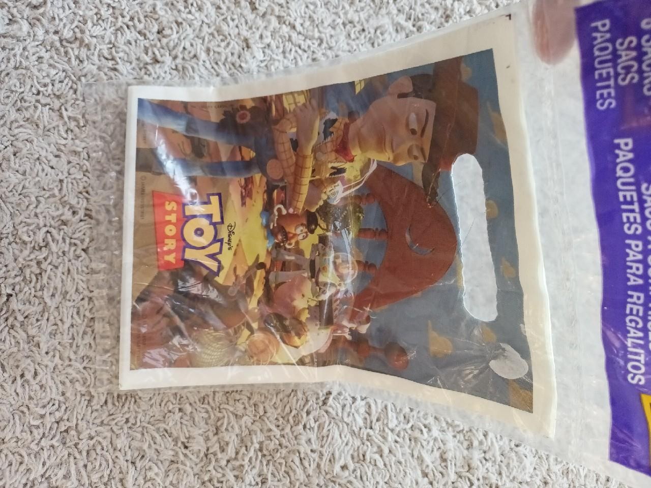 New Disney Toy Story 1995 Treat Sacks Bags 8 count NRFP Woody Rex Party Birthday