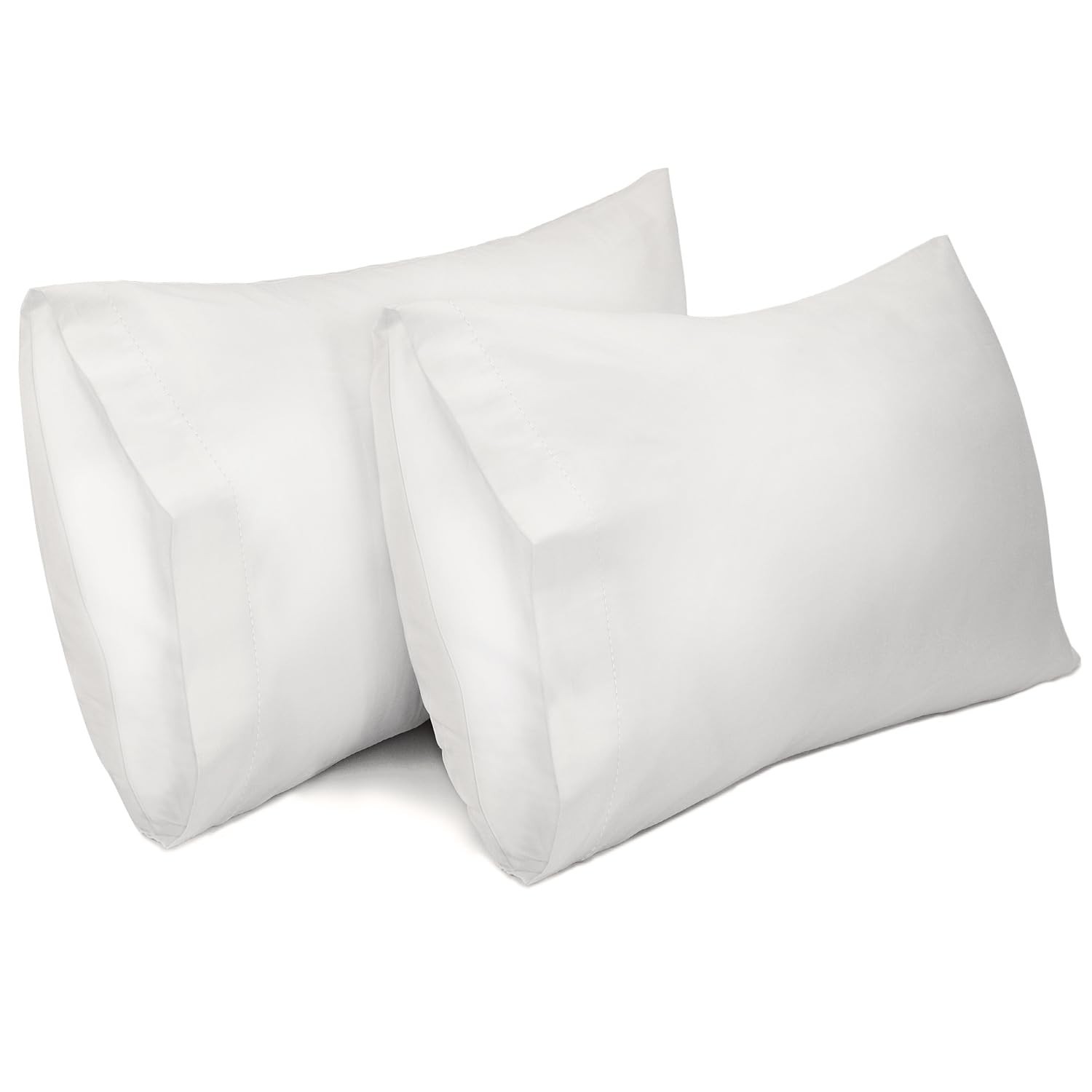 Lirex 2 Pack Pillow Cases, 100% Cotton Breathable Pillowcases, 20″X 26″ Stand…