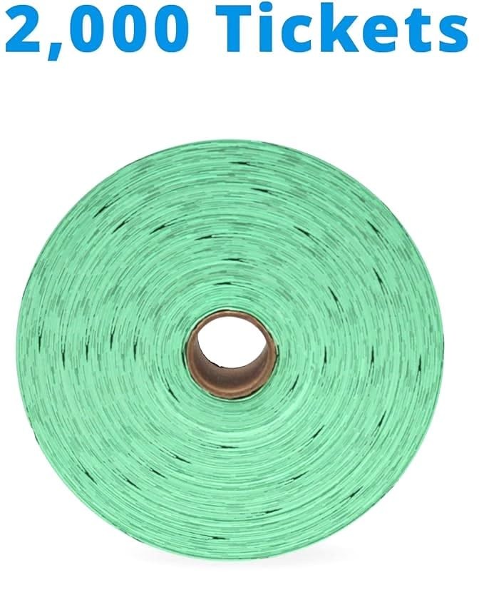2,000 Green Smile Tickets – Fundraisers, Raffles, Events, Party Supplies
