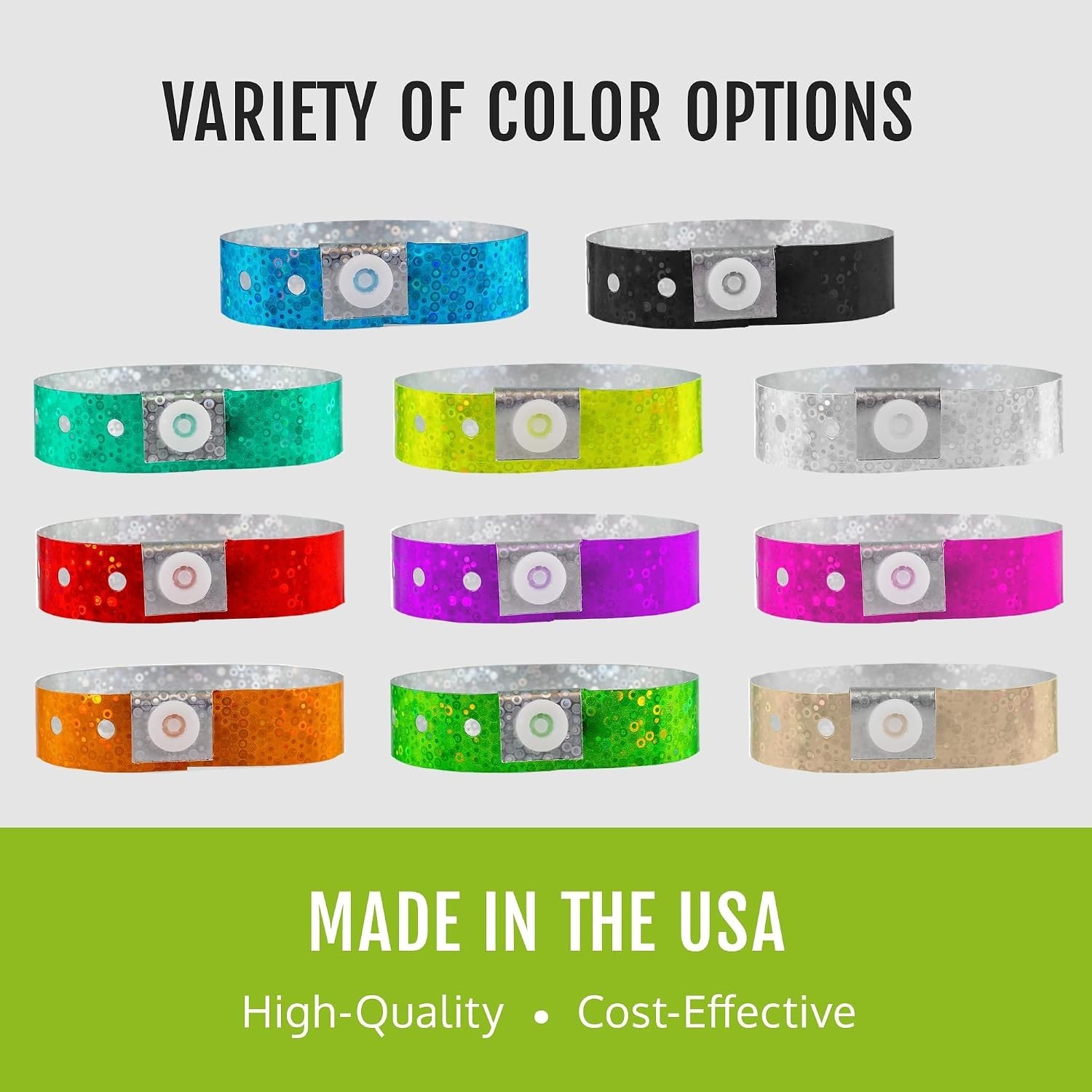 Colorful 500-Count Wristbands for Identification