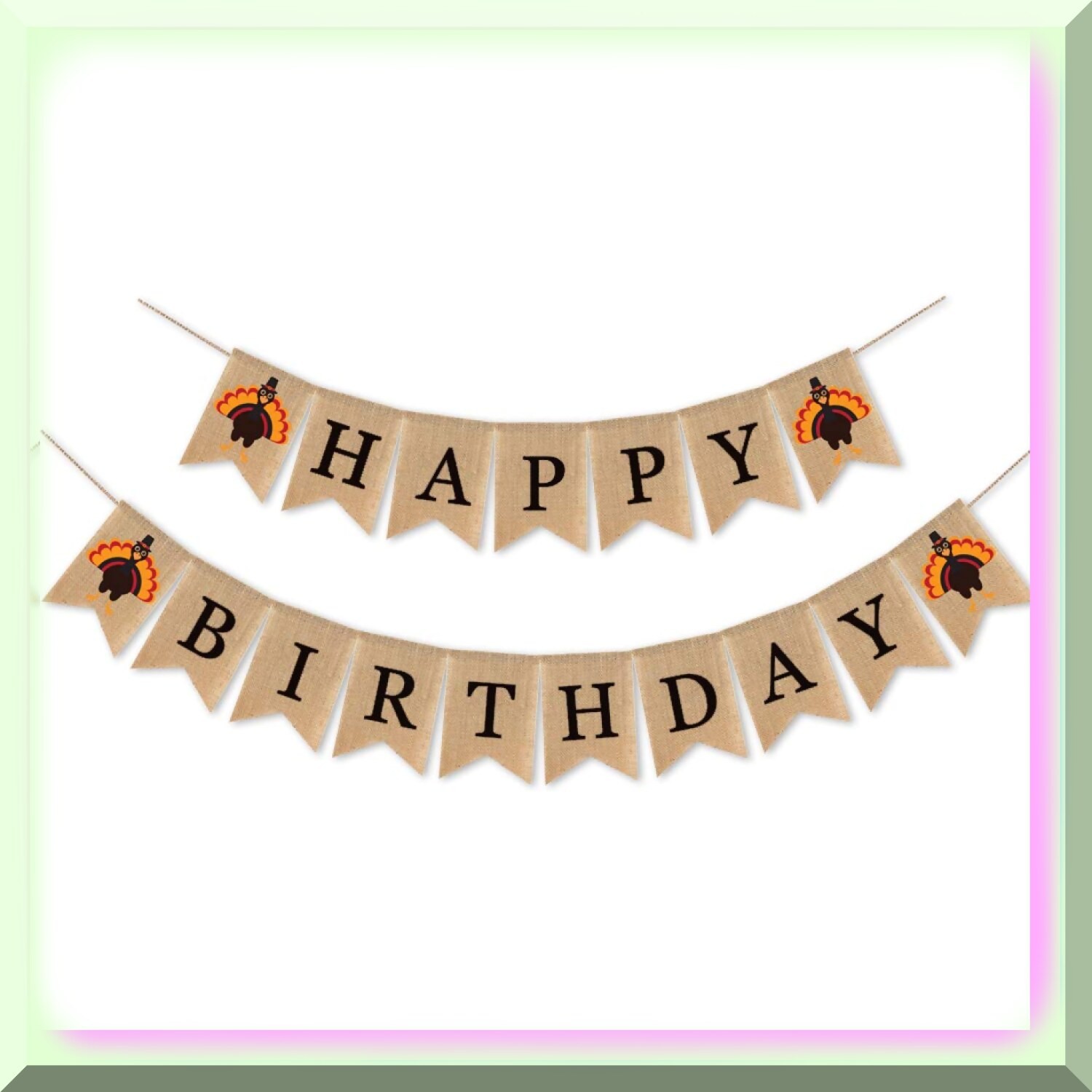 Rustic Burlap Party Bunting Eco-Friendly Garland