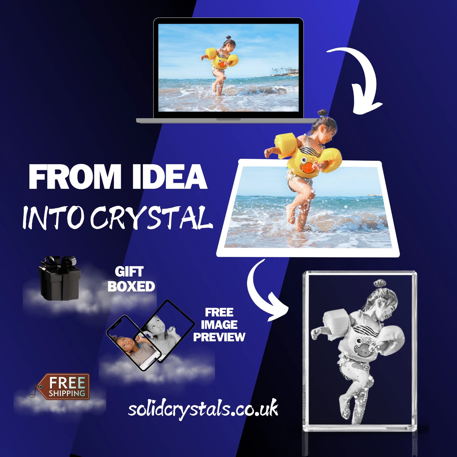 Photo Crystal Gift / Retirement Gift / Corporate Gift Idea – 2D