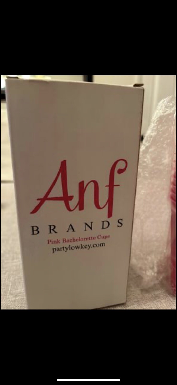 NIB ANF Brands Bride Pink Bachelorette Party Cups (2) 12 Pack Boxes