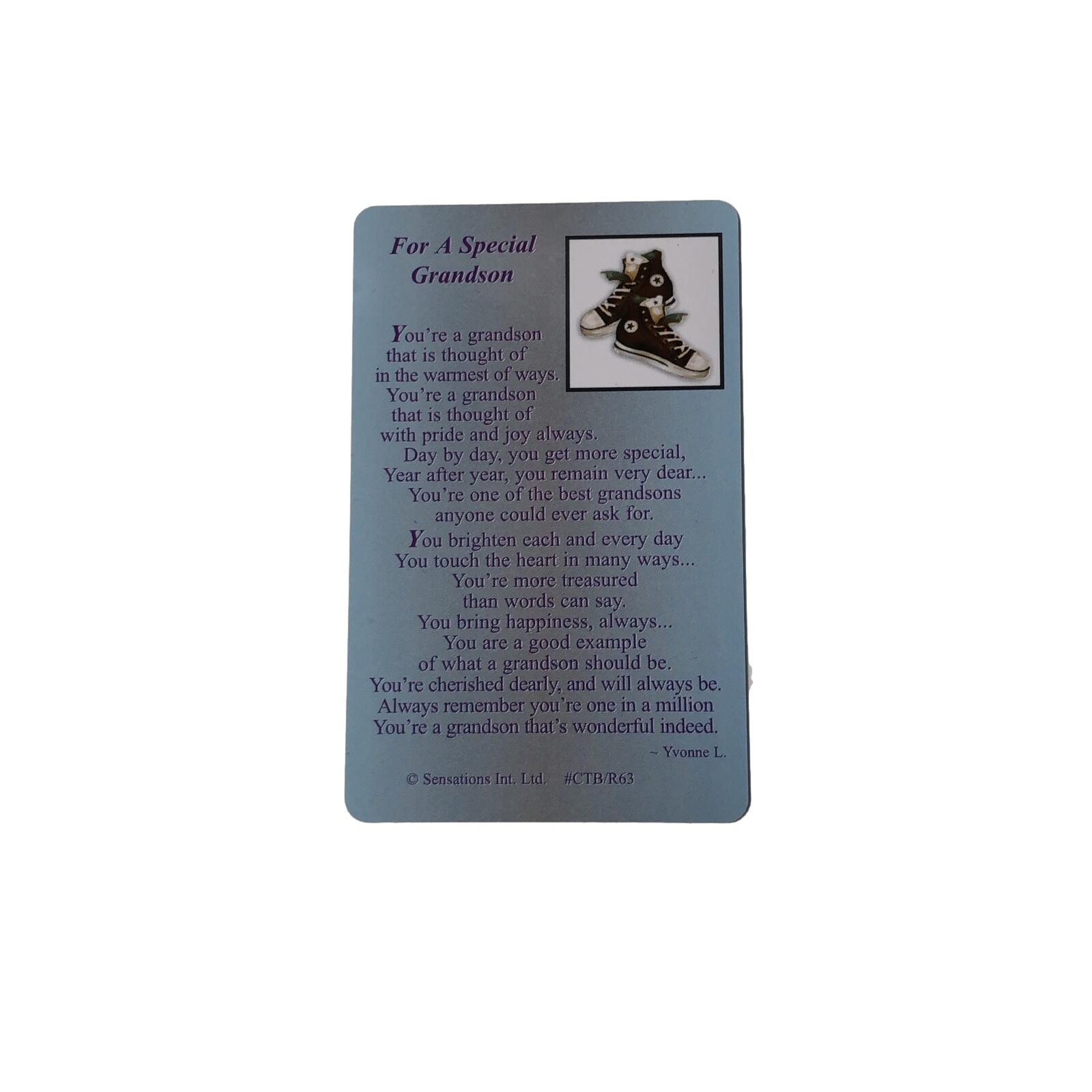 For A Special Grandson Sentimental Keepsake Wallet / Purse Card…