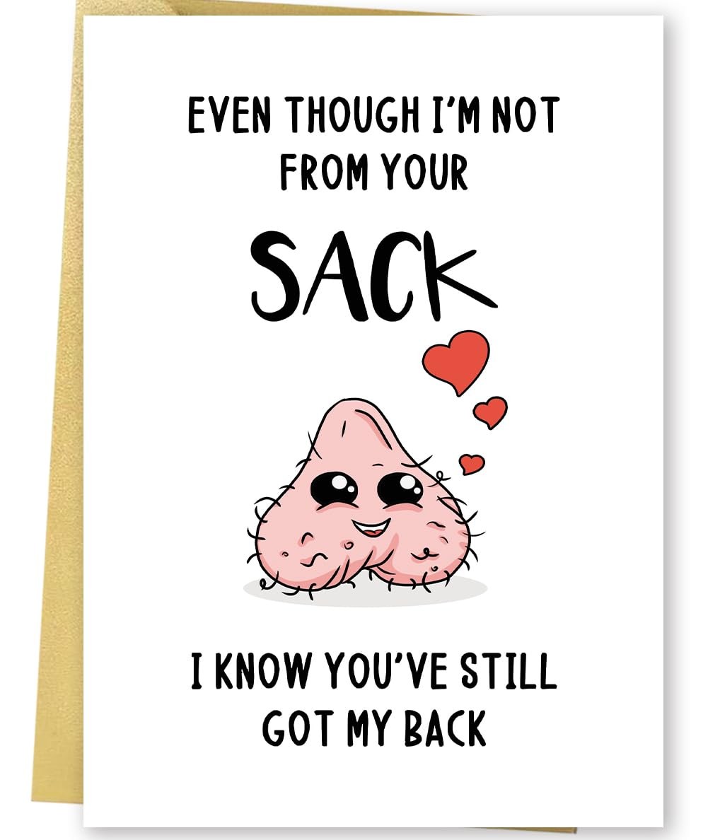 Huameigf Funny Bonus Dad Card for Fathers Day, Humor 8 x 5.3 inches, hm03