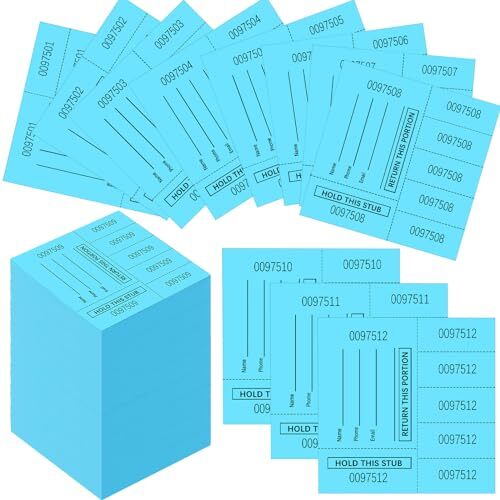 1000 Sheet 5 Bid Raffle Tickets Chinese Auction Tickets Sheets Auction