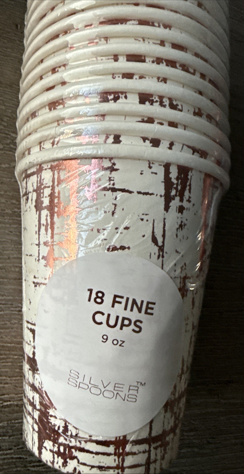 9 oz Disposable Cups in Rose Gold 18 PK Perfect for Weddings & Celebrations