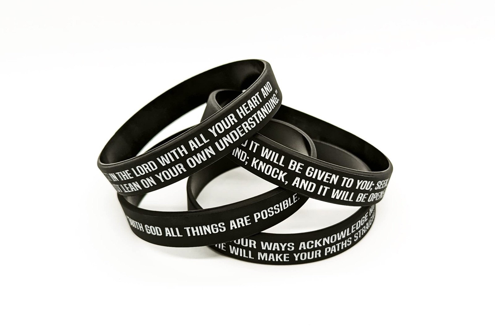 (8-Pack Christian Bible Verses Silicone Bracelets | Religious Gifts Wristband…