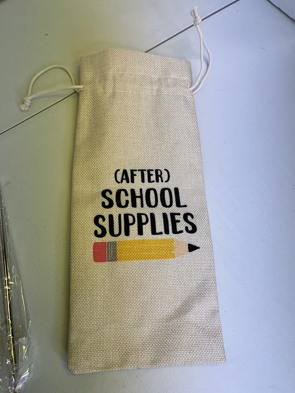 ZZkol Teacher Travel Insulated Tumbler Lid Straw 20 oz & School Wine Gift Bag