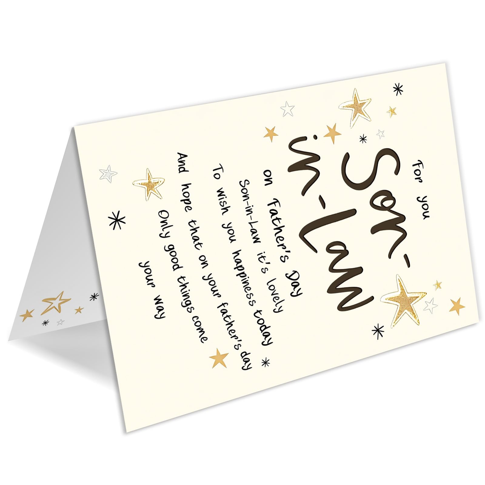 HEJOYN Fathers Day Card Gifts for Son In Law, Law 7×5 inches, QQ-308
