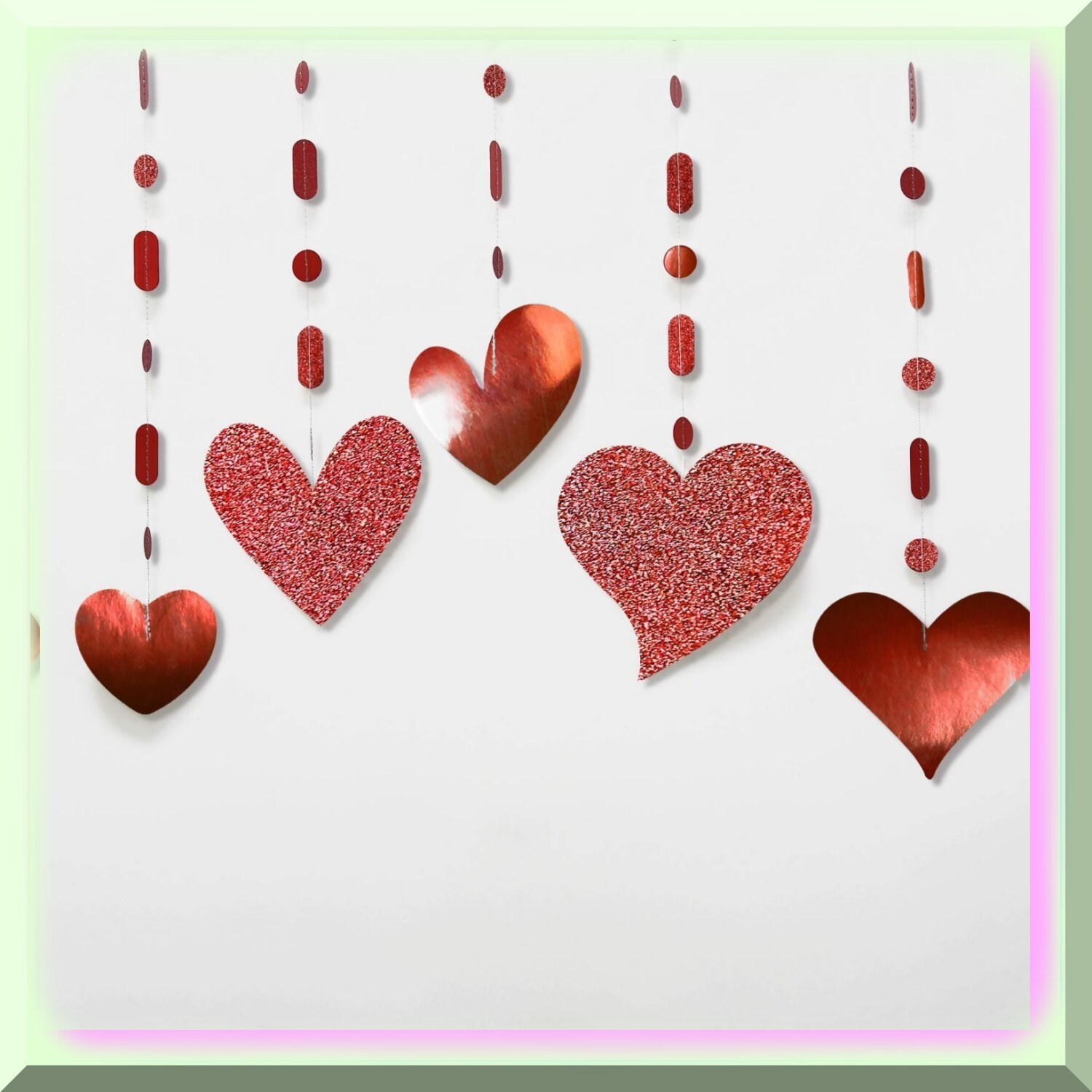 Love Celebration Heart Garland and Cutouts Set