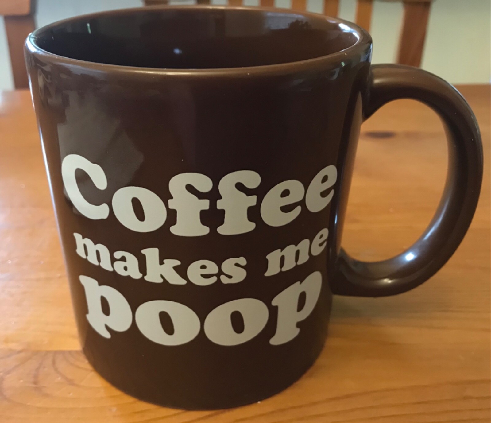 Coffee Mug – Coffee Makes Me Poop 22oz – Large Big Party Gag Gift
