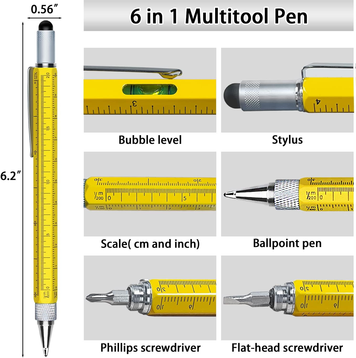 Gifts for Men, Multitool Pen Set 2Pcs Multi-Tool Pens Birthday Gifts for Men …