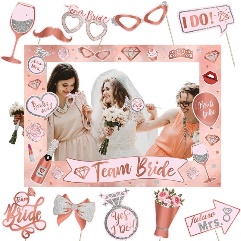 Bridal Shower Photo Booth Props Paper Frame Photo Props Bridal Shower Wedding
