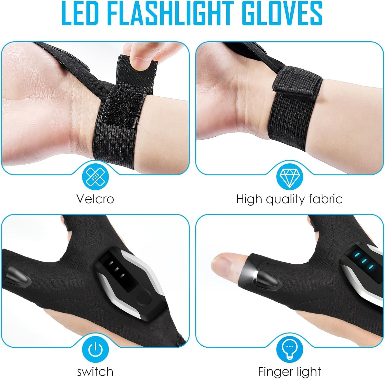 Valentines Day Gifts for Him, Flashlight Gloves Mens Valentines Day Gifts, Co…