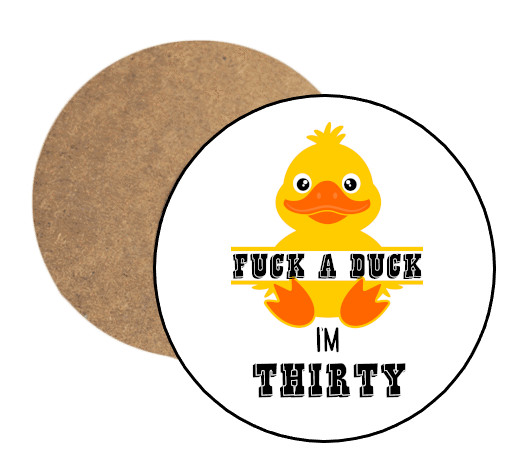 30th birthday coaster gift*fuck* a duck gift idea for men/women/gift/drink/rude