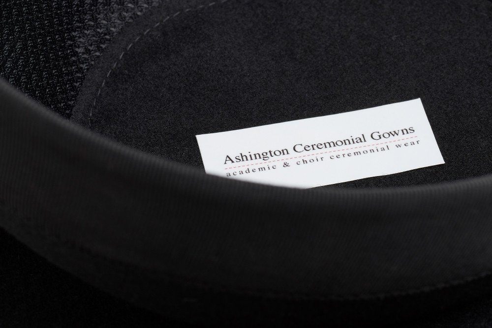 Graduation Mortarboard – Master’s Fitted Black Cap Hat – Academic Gown Accessory